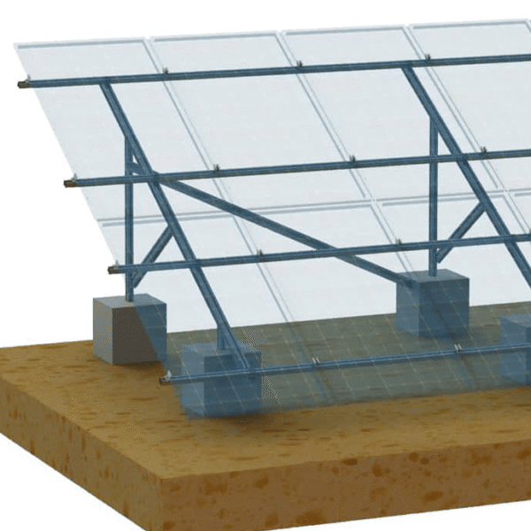 سازه پنل خورشیدی آلومینیومی (دو ردیفه-6 پنله)